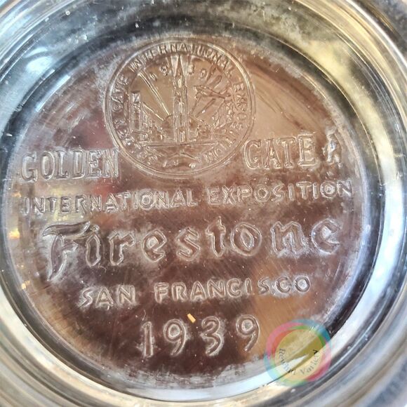 RARE 1939 Firestone Tractor Tire Ashtray Golden Gate Expo GGIE Treasure Island - Picture 3 of 11